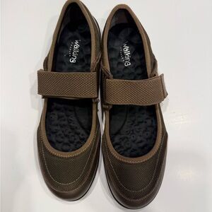 Walking Cradles Brown Mary Jane Flats